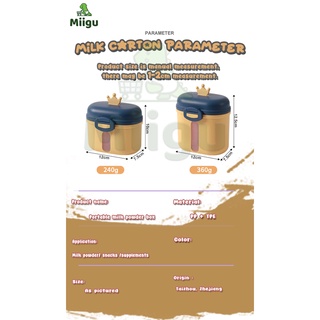 Miigu Baby High Quality Milk Powder Box With Milk Scoop Storage Portable 360g & 240g MilkPowderMC519 (6)