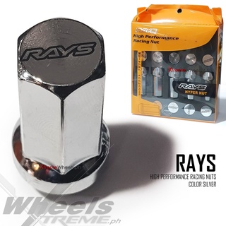 Silver Rays Steel HYPER Wheel Lugnuts / lug nut M12 x 1.5mm 20pcs w/ Hex Adaptor