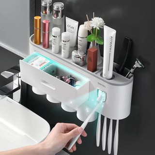Oenen Toothbrush Holder Bathroom Accessories Automatic Toothpaste Squeezer Dispenser PP eco-friendly