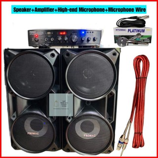 Promac Home Karaoke Speaker System HAS-6530BT with Free Platinum Microphone and Microphone Wire