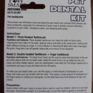 Pet Dental Kit Toothbrush Toothpaste for Dogs and Cats (2)