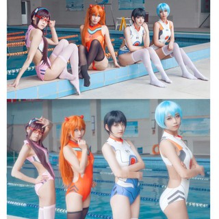 Evangelion EVA Cosplay Swimwear Backless SUKUMIZU Asuka/AYANAMI/Makinami Swimming Suit