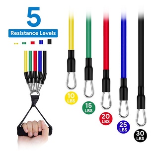 ☃❡【Local】11Pcs/Set Latex Resistance Bands Crossfit Training Exercise Yoga Tubes Pull Bands (8)