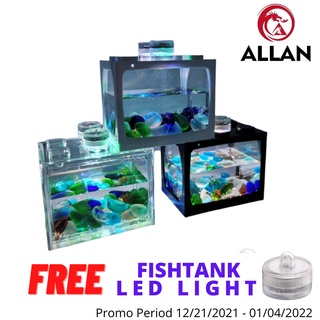 Small Fish Tank Small Desktop Creative Ecological Tank Micro Landscape Fighting With LED Light