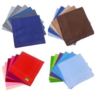 Plain Colors Handkerchiefs 6pcs-12 Pcs (42×42cm)