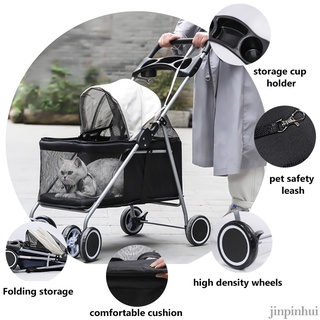 READY STOCK！Pet Carrier Stroller/Cat Stroller/Dog Stroller/Lightweight Foldable Outing Car/Small Med (2)