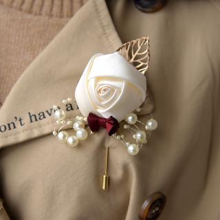 Boutonniere Corsage Brooch Wedding Groom Buttonhole Flowers Clothing Accessories