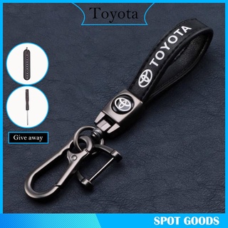 Toyota Car Logo Keychain Leather Metal Car Key Chain For Car
