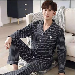Polyester Men's Long-sleeved Trouser Suit Home Service