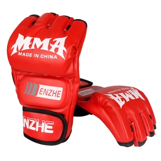 New 5 colors Fighting MMA Boxing Sports Leather Gloves Tiger Muay Thai fight box mma gloves boxing