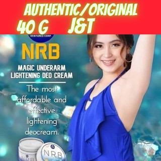 COD ORIGINAL AUTHENTIC 40g NRB magic underarm whitening deo cream NEW PACKAGING