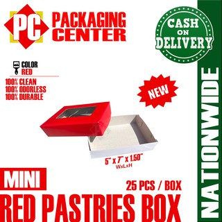 Mini Red Pastries Box by 25pcs per box COD Nationwide!