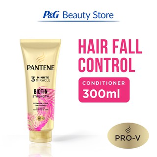 Ready Stock/▼♂✜Pantene Biotin Strength Pro-V 3 Minute Miracle Conditioner [Hair Fall Control] 300mL
