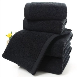 Cotton Black Bath Towel (70*140cm) Absorbent Bath Towel