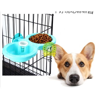Pet Hanging cage bowl 2 IN 1 feeding food bowl (1)