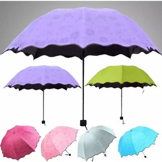 KM Magic UV Folding Sun/Rain Windproof Flowering Umbrella