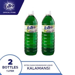 Extra Clean Kalamansi Scent Dishwashing Liquid 1L Bottle of 2