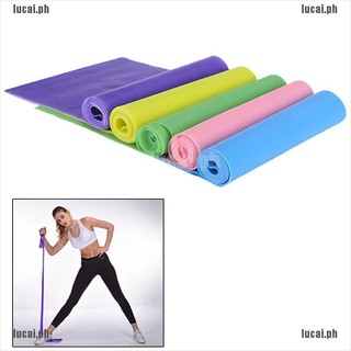 <lucai~cod>1.5m Elastic Yoga Pilates Rubber Stretch Resistance Exercise Fitness Band Belt