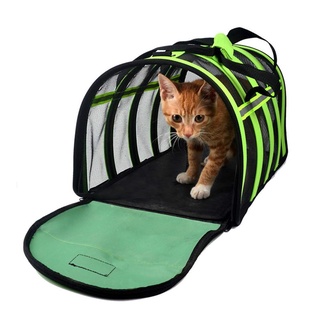 ¤☬▣Pet Carrier Dual-use Cat Dog Carrier Foldable Breathable Mesh Dogs Bag Travel Outgoing Handbag fo