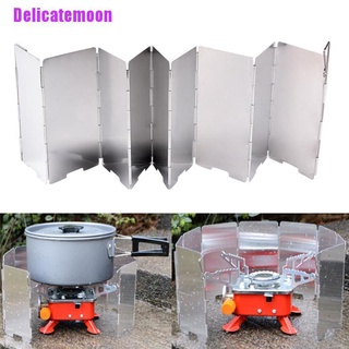 Delicatemoon> 9 Plates Wind Deflectors Foldable Outdoor Camping Gas Stove Wind Shield Screens