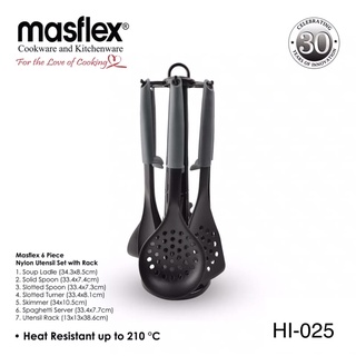Masflex 6 PC Nylon Utensil Set with Rack handle