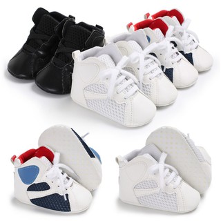Infant Baby Shoes Sneakers Boys PU Casual Toddler Shoes Anti-Slip Breathable First Walkers