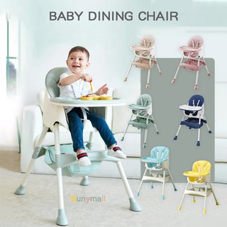 Baby High Chairs Adjustable Dining Chair Baby Seat with Comfortable Cushion and Storage Basket