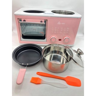 Multifunction 3-in-1 Breakfast Machine Toaster Oven Electric Fry Pan Bread Maker MultiColor