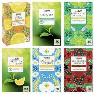 herbal teamatcha tea﹍Tesco UK Teas Ginger Lemon/Peppermint/Green Tea lemon/ Red berries/Chamomile
