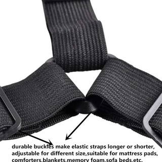 Matresses❈4pcs Triangle Bed Mattress Sheet Corner Clips Grippers Adjustable Suspender Straps (Black)