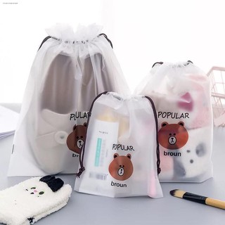 drawstring bagsluggage bag∋❡【3pcs】Waterproof Travel Bear Pouch Drawstring Bag