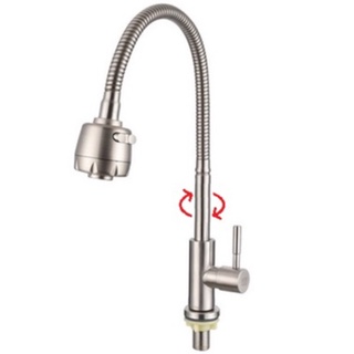 SUS-304 Stainless Steel Flexible Kitchen Faucet Sink Faucet