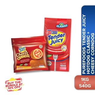Buy Corndog 540g + Purefoods Tender Juicy Hotdog Classic 1kg at 10% OFF