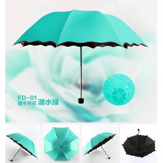 Magic uv folding sun/rain windproof flowering umbrella (3)