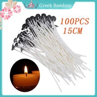 Cotton Candle Wick | Candle Wick With Sustainer/Soy Candle Wick (100PCS) (1)