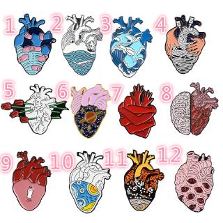 Cartoon chain alloy heart series Brooch (1)