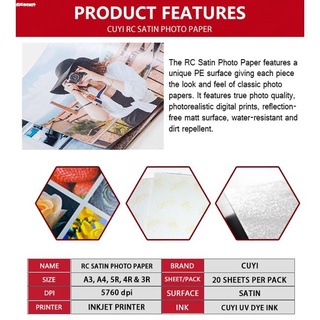 HERO CASE❉۩A3 Size Photo Paper Glossy & Satin (20sheets/pack)