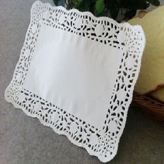 45pcs Doilies 10inch Round/Rectangular White Lace Paper