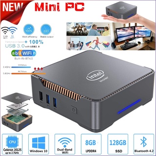 GK3V Mini PC Intel celeron J4125 Quad core 8GB RAM 128GB/256GB Windows 10 dual WIFI, 4K 60Hz WIN10 dual HDMI VGA Desktop PC HTPC
