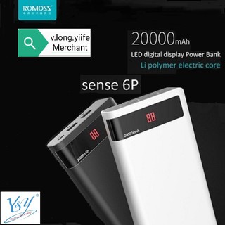 Romoss Sense6P 20000mAh LED LCD IPHONE/Android Power Bank