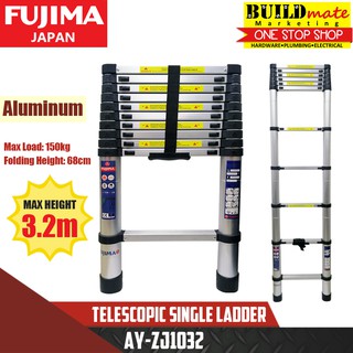 Fujima Telescopic Single Ladder Aluminum AY-ZJ-1032 •BUILDMATE•
