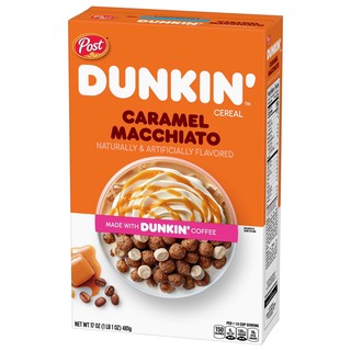 Post Dunkin'™ Caramel Macchiato Breakfast Cereal, Made with Dunkin' Coffee®