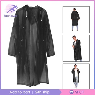 [TACHIUWA] Reusable Raincoats Womens Mens Rain Ponchos Hooded Rainwear Rain Cape