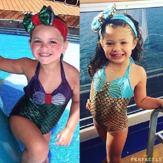 ✨QDA-Toddler Baby Kids Girl Mermaid Bikini Swimsuit Swimwear Bathing Suit Swimming