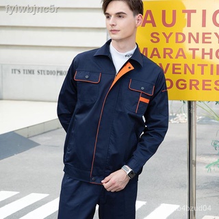 【ins】❡Long-sleeved Overall Suit Male Wear-Resistant Spring And Autumn Auto Repair Service Factory Se