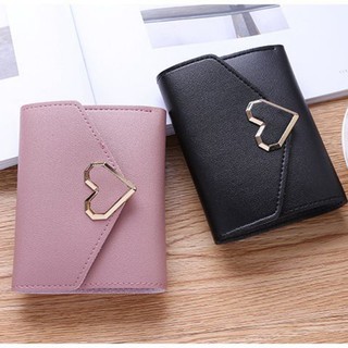 Women Leather Coin Purse Tassel Credit Card Wallet Card Holder Heart Decoration mCis