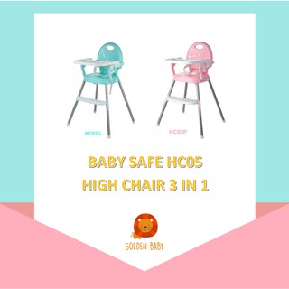 Baby Safe HC05 High Chair 3 in 1 Baby Dining Chair Booster