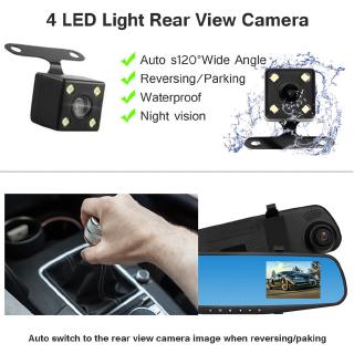 4.3'' 1080P HD Car Dash Camera Dual Lens Cam Vehicle Front & Rear Car DVR Recorder Dash Camera (3)