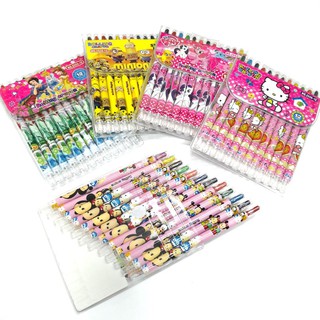 12 Pcs. LONG TWISTABLE ROLLING CRAYONS (2)