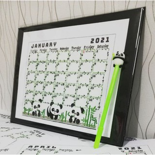 Panda Love 2021 Table Calendars - Limited Offer! with FREE 1 Panda Pen